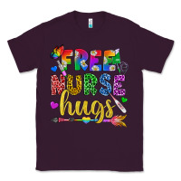 Plum Free Nurse Hugs Pride LGBTQ+ Classic Tee - BundleAndBundleShop