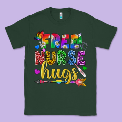 Free Nurse Hugs Pride Lgbtq+ Classic Tee Designed By Bundleandbundleshop