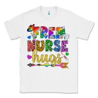 White Free Nurse Hugs Pride LGBTQ+ Classic Tee - BundleAndBundleShop
