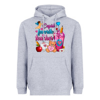 Heather Grey Cupid's Favorite Teacher Valentine's Day Frappe Heavyweight Hoodie - FaDigitalArtStudio