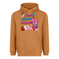 Meerkat Cupid's Favorite Teacher Valentine's Day Frappe Heavyweight Hoodie - FaDigitalArtStudio