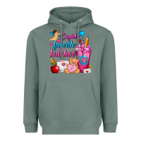 Sage Cupid's Favorite Teacher Valentine's Day Frappe Heavyweight Hoodie - FaDigitalArtStudio
