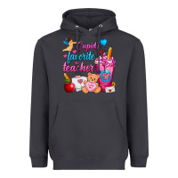 Smoke Cupid's Favorite Teacher Valentine's Day Frappe Heavyweight Hoodie - FaDigitalArtStudio