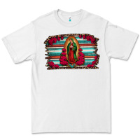 Lady Of Guadalupe Serape And Roses Premium Tee | Teevron