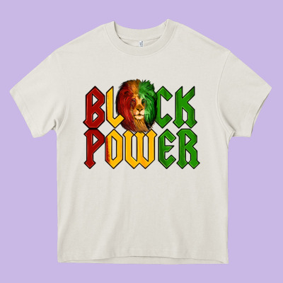 Juneteenth Lion King Black Power Heavy Core Tee Designed By Lillyallendesigns