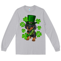 Moon Dust st. patrick's day lucky dachshund puppy Long Sleeve Tee - RanaPortraitStore