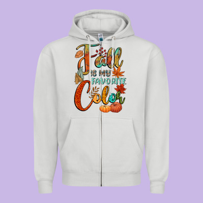 Fall Is My Favorite Color Zipper Hoodie Designed By Cowgirlartshop