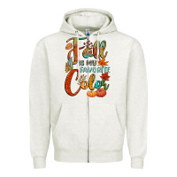 Oatmeal Heather fall is my favorite color Zipper Hoodie - CowGirlArtShop