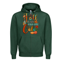 Sports Green fall is my favorite color Zipper Hoodie - CowGirlArtShop