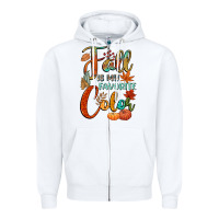 White fall is my favorite color Zipper Hoodie - CowGirlArtShop