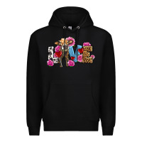 Black love with cow olivia Premium Hoodie - OliviaCreatesArt