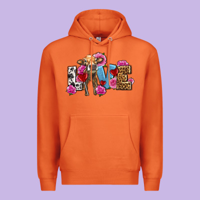 Love With Cow Olivia Premium Hoodie Designed By Oliviacreatesart