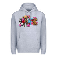 Heather Grey love with cow olivia Premium Hoodie - OliviaCreatesArt