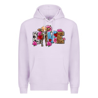 Lilac love with cow olivia Premium Hoodie - OliviaCreatesArt