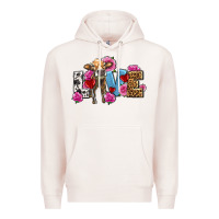 Pale Pink love with cow olivia Premium Hoodie - OliviaCreatesArt