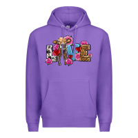 Purple love with cow olivia Premium Hoodie - OliviaCreatesArt