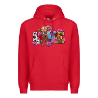 Red love with cow olivia Premium Hoodie - OliviaCreatesArt