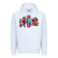 White love with cow olivia Premium Hoodie - OliviaCreatesArt
