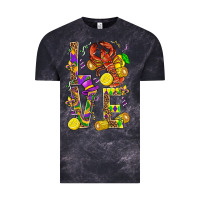 Cloud Black Love Crawfish Mardi Gras Vintage Tee - BundleAndBundleShop