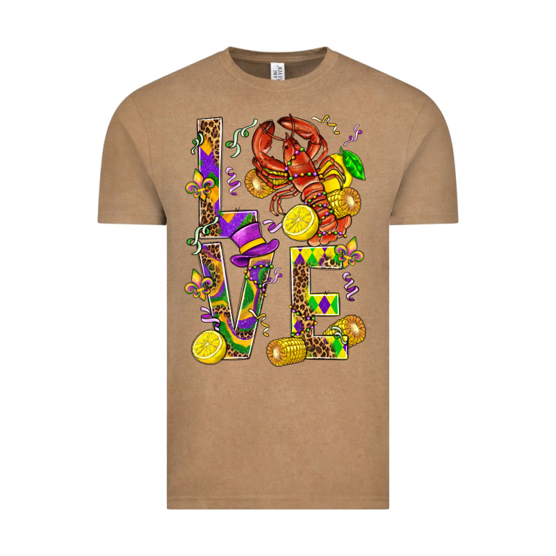 Love Crawfish Mardi Gras Vintage Tee by BundleAndBundleShop | Teevron