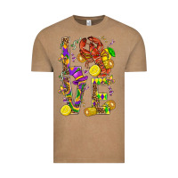 Vintage Coffee Love Crawfish Mardi Gras Vintage Tee - BundleAndBundleShop
