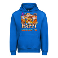 Cobalt happy thanksgiving Urban Hoodie - CowhideDigitalArt