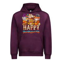 Mauve Wine happy thanksgiving Urban Hoodie - CowhideDigitalArt