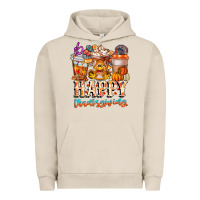 Pigment French Oak happy thanksgiving Urban Hoodie - CowhideDigitalArt