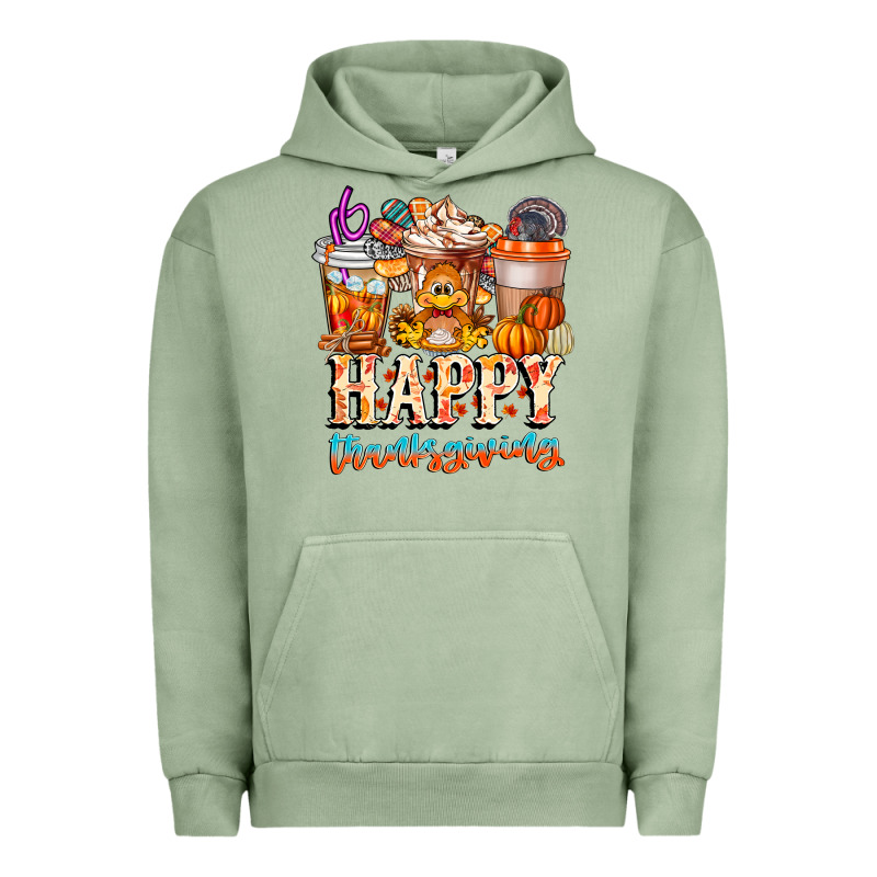 Happy Thanksgiving Urban Hoodie by CowhideDigitalArt | Teevron