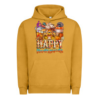 Pigment Peanut Butter happy thanksgiving Urban Hoodie - CowhideDigitalArt