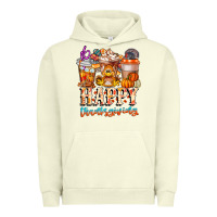 Pigment Pistachio happy thanksgiving Urban Hoodie - CowhideDigitalArt