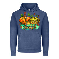 Vintage Denim thankful pumpkins with glitter Vintage Hoodie - MaliasSmallBusiness