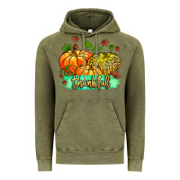 Vintage Olive thankful pumpkins with glitter Vintage Hoodie - MaliasSmallBusiness