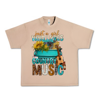 Burro Just A Girl Who Loves Country Music Urban Heavy Tee - BundleAndBundleShop