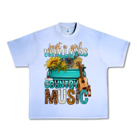 Grape Ice Just A Girl Who Loves Country Music Urban Heavy Tee - BundleAndBundleShop