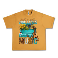 Peanut Butter Just A Girl Who Loves Country Music Urban Heavy Tee - BundleAndBundleShop
