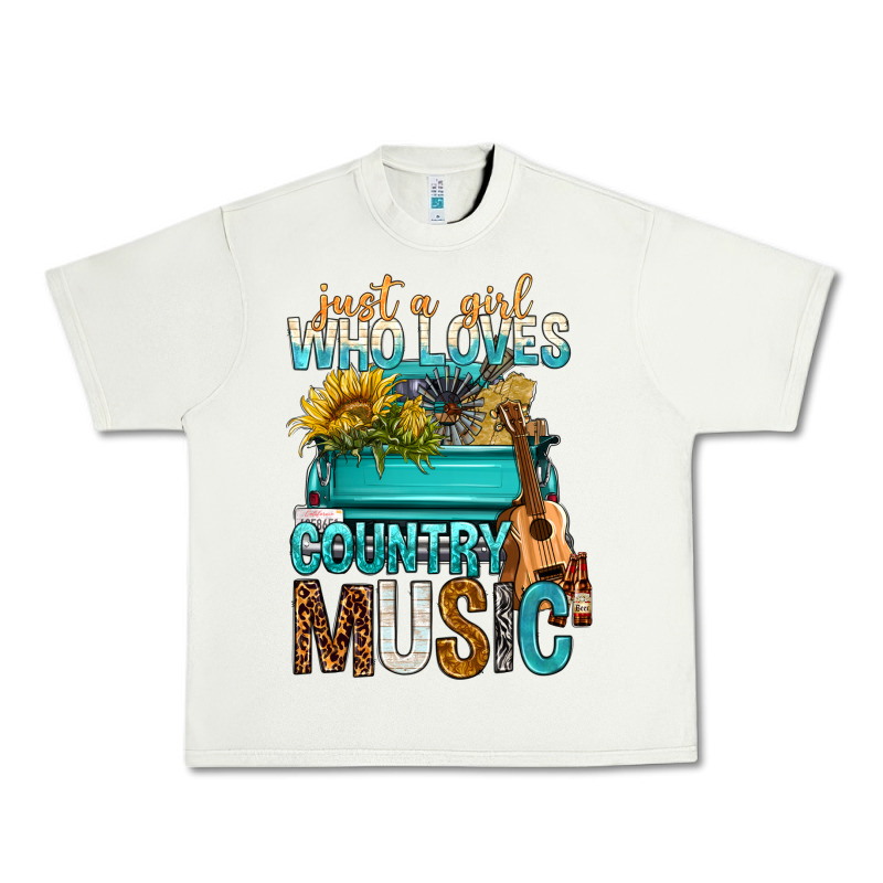 Just A Girl Who Loves Country Music Urban Heavy Tee by BundleAndBundleShop | Teevron
