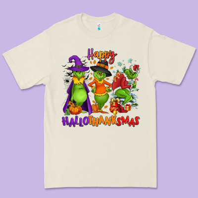 Happy Hallothanksmas Premium Tee Designed By Nancycooperartshop