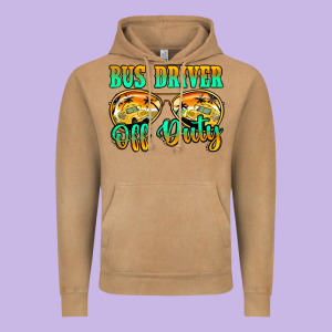 Bus Driver Off Duty Vintage Hoodie Designed By Jasminsmagicworld