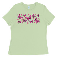 Matcha breast cancer butterflies Ladies Tee - Jasminsmagicworld