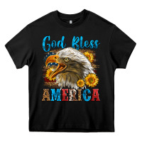 Black God Bless America Heavy Core Tee - LillyAllenDesigns