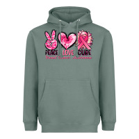 Sage Peace love cure Breast Cancer Awareness Heavyweight Hoodie - FaDigitalArtStudio