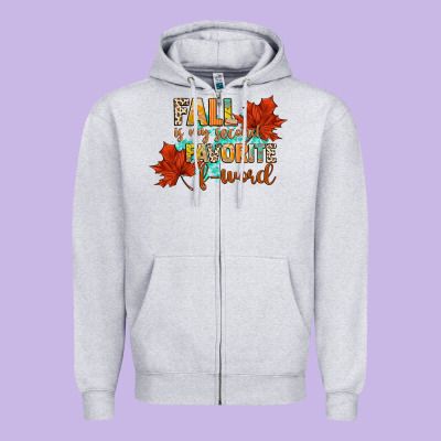 Fall Is My Second Favorite F Word Zipper Hoodie Designed By Cowgirlartshop