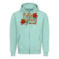 Seafoam fall is my second favorite f word Zipper Hoodie - CowGirlArtShop