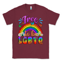 Burgundy Western Free To Be Lgbtq Classic Tee - BundleAndBundleShop