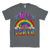 Charcoal Heather Western Free To Be Lgbtq Classic Tee - BundleAndBundleShop
