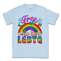 Dusty Blue Western Free To Be Lgbtq Classic Tee - BundleAndBundleShop