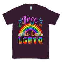 Plum Western Free To Be Lgbtq Classic Tee - BundleAndBundleShop