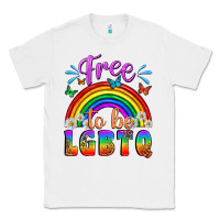 White Western Free To Be Lgbtq Classic Tee - BundleAndBundleShop
