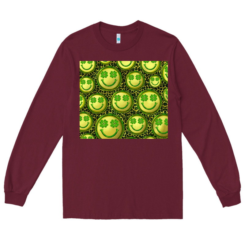 St. Patrick's Day Lucky Face Long Sleeve Tee by RanaPortraitStore | Teevron